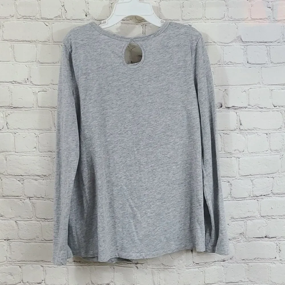 Justice Girls 8 Gray Long Sleeve INTERNET FAMOUS Cat Camo Shades Shirt T-Shirt